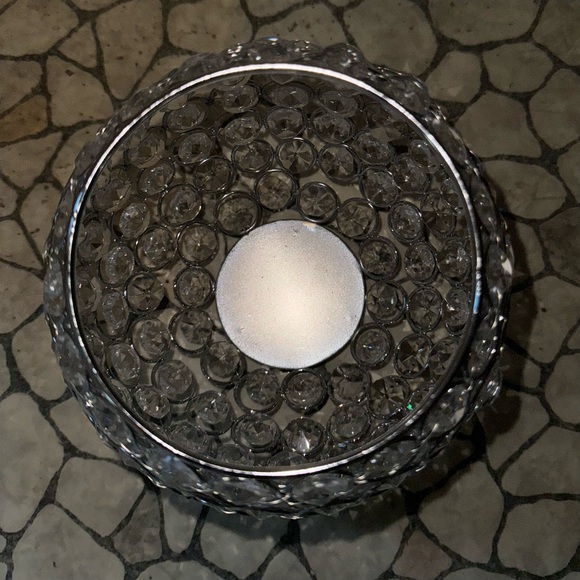 VINCIGANT Silver Crystal Candle Holder - Picture 2 of 7